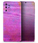 Neon Pink Dyed Wood Grain - Premium Vinyl Skin Decal for Samsung Galaxy S25 Ultra, S24, S23, S22 & All Galaxy S Models