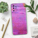 Neon Pink Dyed Wood Grain - Premium Vinyl Skin Decal for Samsung Galaxy S25 Ultra, S24, S23, S22 & All Galaxy S Models