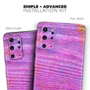 Neon Pink Dyed Wood Grain - Premium Vinyl Skin Decal for Samsung Galaxy S25 Ultra, S24, S23, S22 & All Galaxy S Models