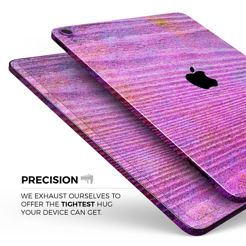 Neon Pink Dyed Wood Grain - Full Body Skin Decal for the Apple iPad Pro 12.9", 11", 10.5", 9.7", Air or Mini (All Models Available)