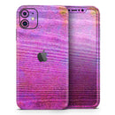 Neon Pink Dyed Wood Grain - Protective Skin Wrap & Decal – Compatible with iPhone SE to iPhone 17 Pro Max (All Models)