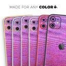 Neon Pink Dyed Wood Grain - Protective Skin Wrap & Decal – Compatible with iPhone SE to iPhone 17 Pro Max (All Models)