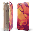 Neon Pink and Orange Geometric Shapes iPhone 6/6s or 6/6s Plus 2-Piece Hybrid INK-Fuzed Case