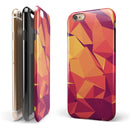 Neon Pink and Orange Geometric Shapes iPhone 6/6s or 6/6s Plus 2-Piece Hybrid INK-Fuzed Case