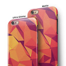 Neon Pink and Orange Geometric Shapes iPhone 6/6s or 6/6s Plus 2-Piece Hybrid INK-Fuzed Case