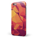 Neon Pink and Orange Geometric Shapes iPhone 6/6s or 6/6s Plus 2-Piece Hybrid INK-Fuzed Case