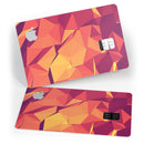 Neon Pink and Orange Geometric Shapes - Premium Protective Decal Skin-Kit for the Apple Credit Card