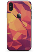 Neon Pink and Orange Geometric Shapes - iPhone X Skin-Kit