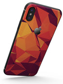 Neon Pink and Orange Geometric Shapes - iPhone X Skin-Kit
