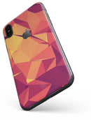 Neon Pink and Orange Geometric Shapes - iPhone X Skin-Kit