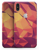 Neon Pink and Orange Geometric Shapes - iPhone X Skin-Kit