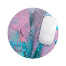 Neon Retro Paint Forest V1// WaterProof Rubber Foam Backed Anti-Slip Mouse Pad for Home Work Office or Gaming Computer Desk