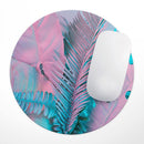 Neon Retro Paint Forest V1// WaterProof Rubber Foam Backed Anti-Slip Mouse Pad for Home Work Office or Gaming Computer Desk