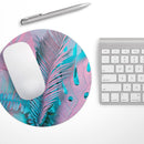 Neon Retro Paint Forest V1// WaterProof Rubber Foam Backed Anti-Slip Mouse Pad for Home Work Office or Gaming Computer Desk