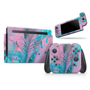 Neon Retro Paint Forest V1 // Skin Decal Wrap Kit for Nintendo Switch Console & Dock, Joy-Cons, Pro Controller, Lite, 3DS XL, 2DS XL, DSi, or Wii - Vinyl Skin Wrap for Nintendo Switch 2, OLED, Lite, Pro Controller, Wii & Classic Handhelds