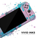 Neon Retro Paint Forest V1 // Skin Decal Wrap Kit for Nintendo Switch Console & Dock, Joy-Cons, Pro Controller, Lite, 3DS XL, 2DS XL, DSi, or Wii - Vinyl Skin Wrap for Nintendo Switch 2, OLED, Lite, Pro Controller, Wii & Classic Handhelds