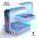 Neon Retro Paint Forest V1 UV Germicidal Sanitizing Sterilizing Wireless Smart Phone Screen Cleaner + Charging Station