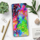 Neon Splatter Universe - Premium Vinyl Skin Decal for Samsung Galaxy S25 Ultra, S24, S23, S22 & All Galaxy S Models