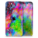 Neon Splatter Universe - Protective Skin Wrap & Decal – Compatible with iPhone SE to iPhone 17 Pro Max (All Models)