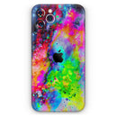Neon Splatter Universe - Protective Skin Wrap & Decal – Compatible with iPhone SE to iPhone 17 Pro Max (All Models)