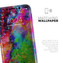 Neon Splatter Universe - Protective Skin Wrap & Decal – Compatible with iPhone SE to iPhone 17 Pro Max (All Models)