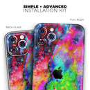 Neon Splatter Universe - Protective Skin Wrap & Decal – Compatible with iPhone SE to iPhone 17 Pro Max (All Models)