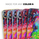 Neon Splatter Universe - Protective Skin Wrap & Decal – Compatible with iPhone SE to iPhone 17 Pro Max (All Models)