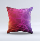 Neon Translucent Swirls ink-Fuzed Decorative Throw Pillow