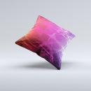 Neon Translucent Swirls ink-Fuzed Decorative Throw Pillow