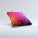 Neon Translucent Swirls ink-Fuzed Decorative Throw Pillow