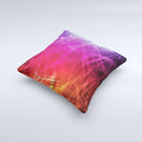Neon Translucent Swirls ink-Fuzed Decorative Throw Pillow