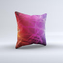 Neon Translucent Swirls ink-Fuzed Decorative Throw Pillow