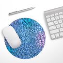 Neon Vibrant Snake Skin Pattern// WaterProof Rubber Foam Backed Anti-Slip Mouse Pad for Home Work Office or Gaming Computer Desk