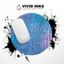 Neon Vibrant Snake Skin Pattern// WaterProof Rubber Foam Backed Anti-Slip Mouse Pad for Home Work Office or Gaming Computer Desk