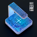 Neon Vibrant Snake Skin Pattern UV Germicidal Sanitizing Sterilizing Wireless Smart Phone Screen Cleaner + Charging Station