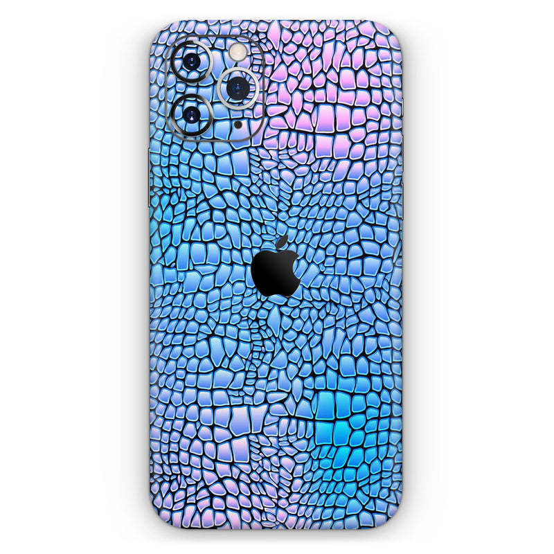 Neon Vibrant Snake Skin Pattern // Skin-Kit compatible with the Apple iPhone 14, 13, 12, 12 Pro Max, 12 Mini, 11 Pro, SE, X/XS + (All iPhones Available)