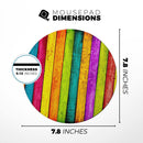 Neon Wood Planks// WaterProof Rubber Foam Backed Anti-Slip Mouse Pad for Home Work Office or Gaming Computer Desk