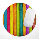 Neon Wood Planks// WaterProof Rubber Foam Backed Anti-Slip Mouse Pad for Home Work Office or Gaming Computer Desk