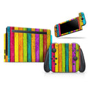 Neon Wood Planks // Skin Decal Wrap Kit for Nintendo Switch Console & Dock, Joy-Cons, Pro Controller, Lite, 3DS XL, 2DS XL, DSi, or Wii - Vinyl Skin Wrap for Nintendo Switch 2, OLED, Lite, Pro Controller, Wii & Classic Handhelds