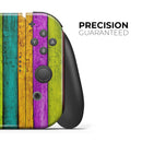 Neon Wood Planks // Skin Decal Wrap Kit for Nintendo Switch Console & Dock, Joy-Cons, Pro Controller, Lite, 3DS XL, 2DS XL, DSi, or Wii - Vinyl Skin Wrap for Nintendo Switch 2, OLED, Lite, Pro Controller, Wii & Classic Handhelds