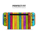 Neon Wood Planks // Skin Decal Wrap Kit for Nintendo Switch Console & Dock, Joy-Cons, Pro Controller, Lite, 3DS XL, 2DS XL, DSi, or Wii - Vinyl Skin Wrap for Nintendo Switch 2, OLED, Lite, Pro Controller, Wii & Classic Handhelds