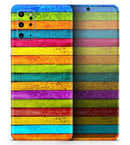 Neon Wood Planks - Premium Vinyl Skin Decal for Samsung Galaxy S25 Ultra, S24, S23, S22 & All Galaxy S Models
