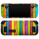 Neon Wood Planks // Vinyl Skin Wrap for Steam Deck OLED & Steam Deck (LCD) — Soft Matte or Ultra Gloss