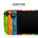 Neon Wood Planks // Vinyl Skin Wrap for Steam Deck OLED & Steam Deck (LCD) — Soft Matte or Ultra Gloss