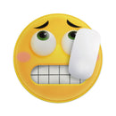 Nervous Friendly Emoticons// WaterProof Rubber Foam Backed Anti-Slip Mouse Pad for Home Work Office or Gaming Computer Desk