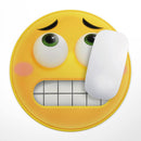 Nervous Friendly Emoticons// WaterProof Rubber Foam Backed Anti-Slip Mouse Pad for Home Work Office or Gaming Computer Desk