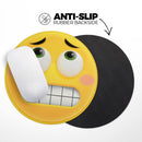 Nervous Friendly Emoticons// WaterProof Rubber Foam Backed Anti-Slip Mouse Pad for Home Work Office or Gaming Computer Desk