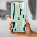 Neutral Brush Strokes iPhone 6/6s or 6/6s Plus 2-Piece Hybrid INK-Fuzed Case