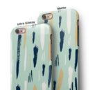 Neutral Brush Strokes iPhone 6/6s or 6/6s Plus 2-Piece Hybrid INK-Fuzed Case