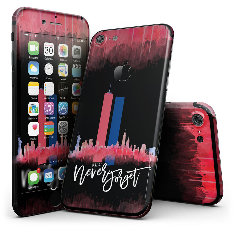 Never Forget 9/11 v11 - 4-Piece Skin Kit for the iPhone 7 or 7 Plus